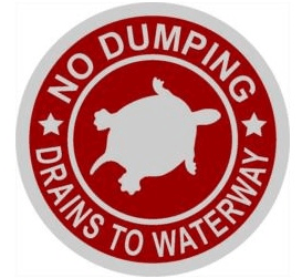 No Dumping Drains to Waterway