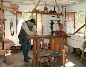 A Re-Enactor in the Leather Shop at the Colonial Spanish Quarter