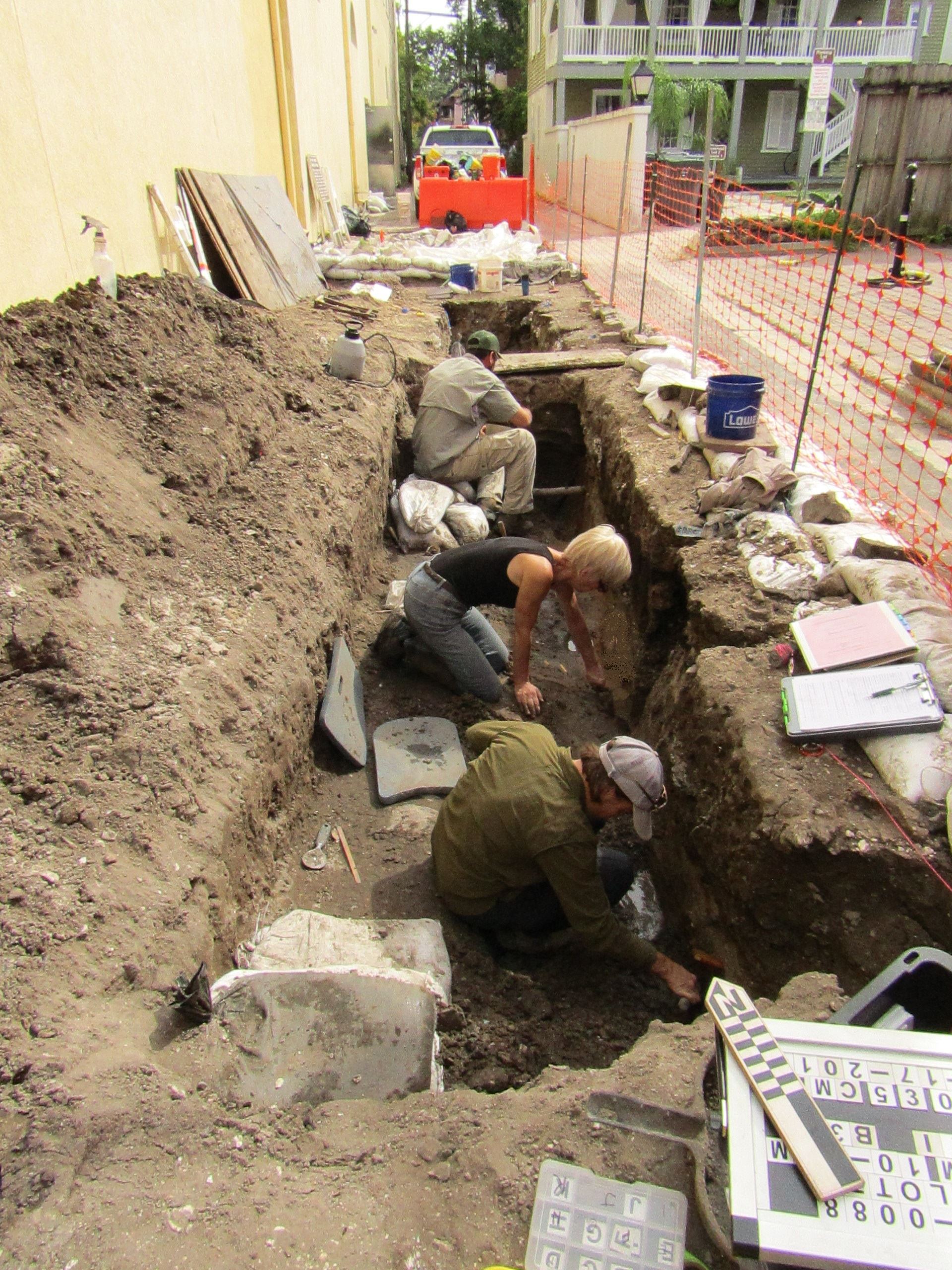 Archaeologists working on Charlotte Street