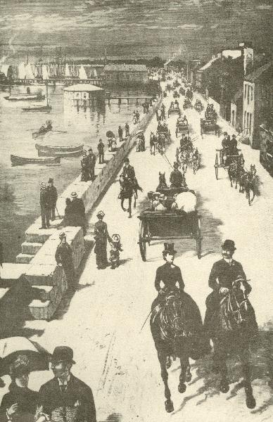 Drawing of Mach Day of the South End of the Seawall