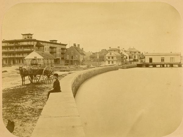 St. Augustine Marina facing toward the Plaza de la Constitucion in 1880