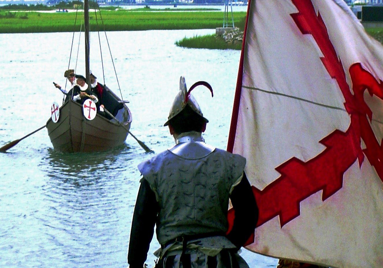 Boat landing for Founder's Day